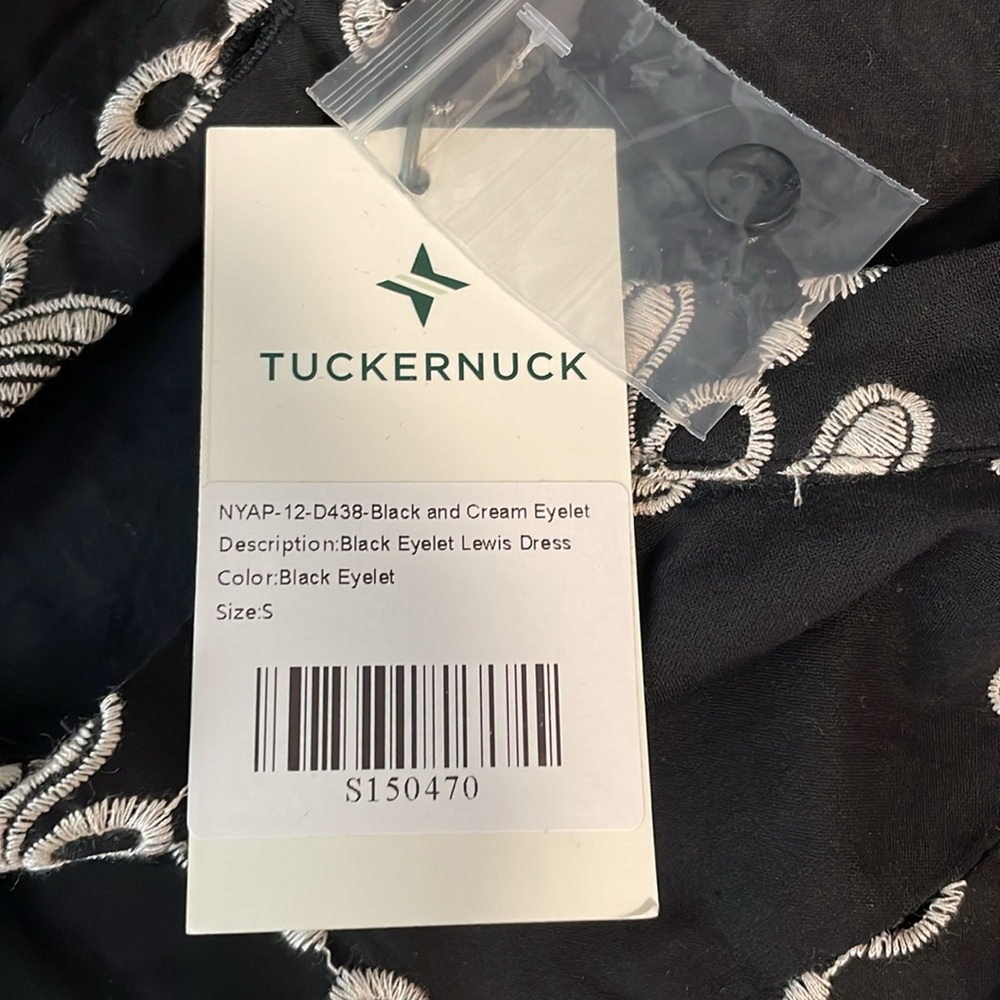 Tuckernuck Black Eyelet Lewis Dress Midi Small - Picture 5 of 7